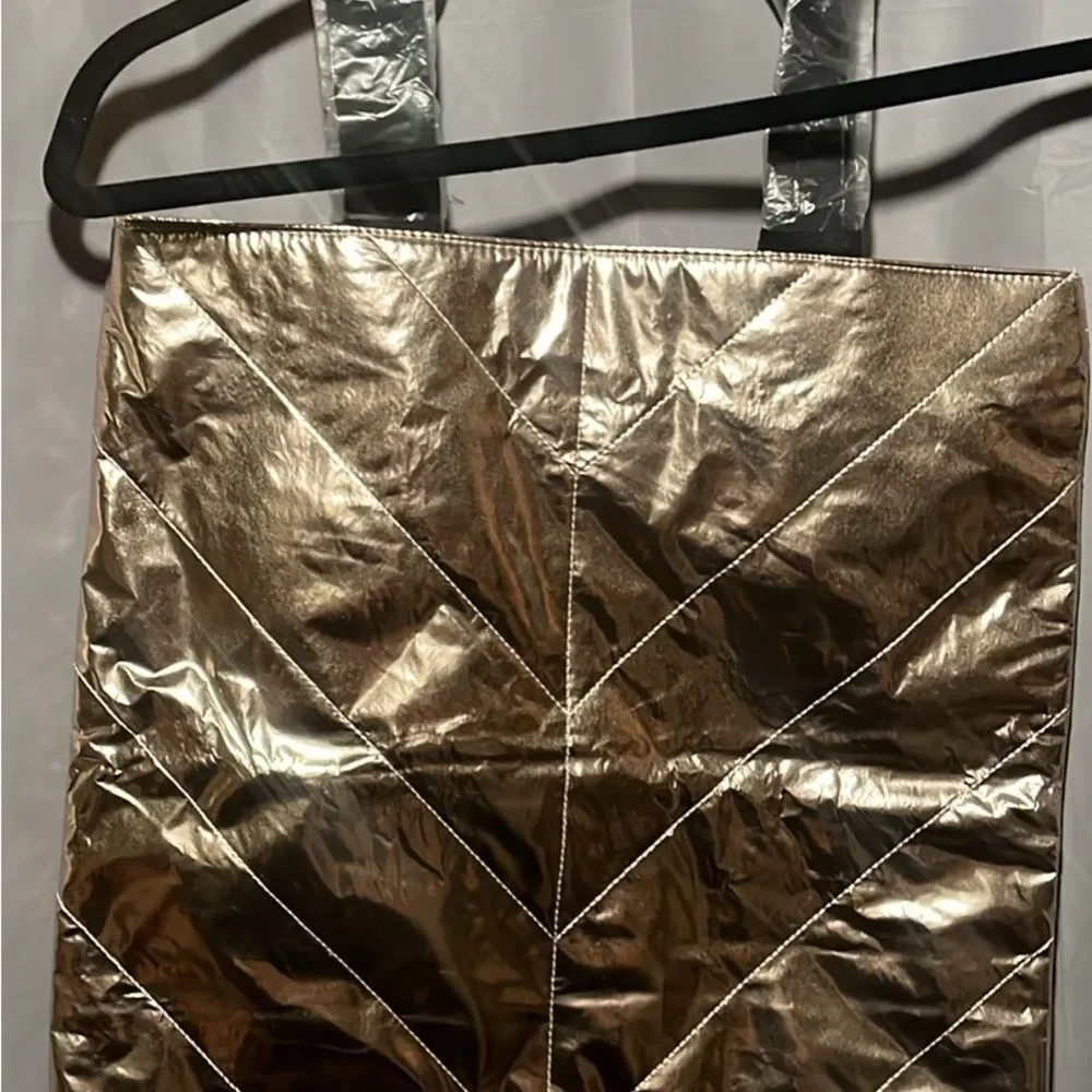 Victoria's Secret Shimmering rose gold Quilted Shoulder Bag